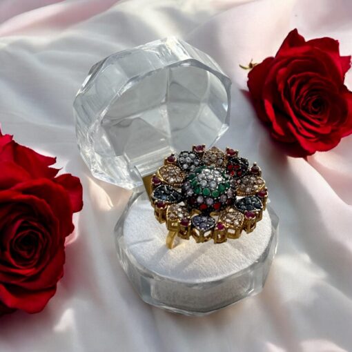 Multicolor Artificial Stone Ring - Image 2