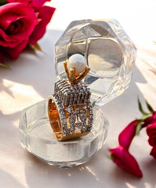 Royal Pearl Crown Ring